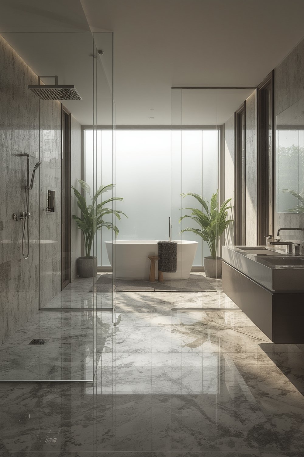 Wet Room Bathroom - Illustration 1