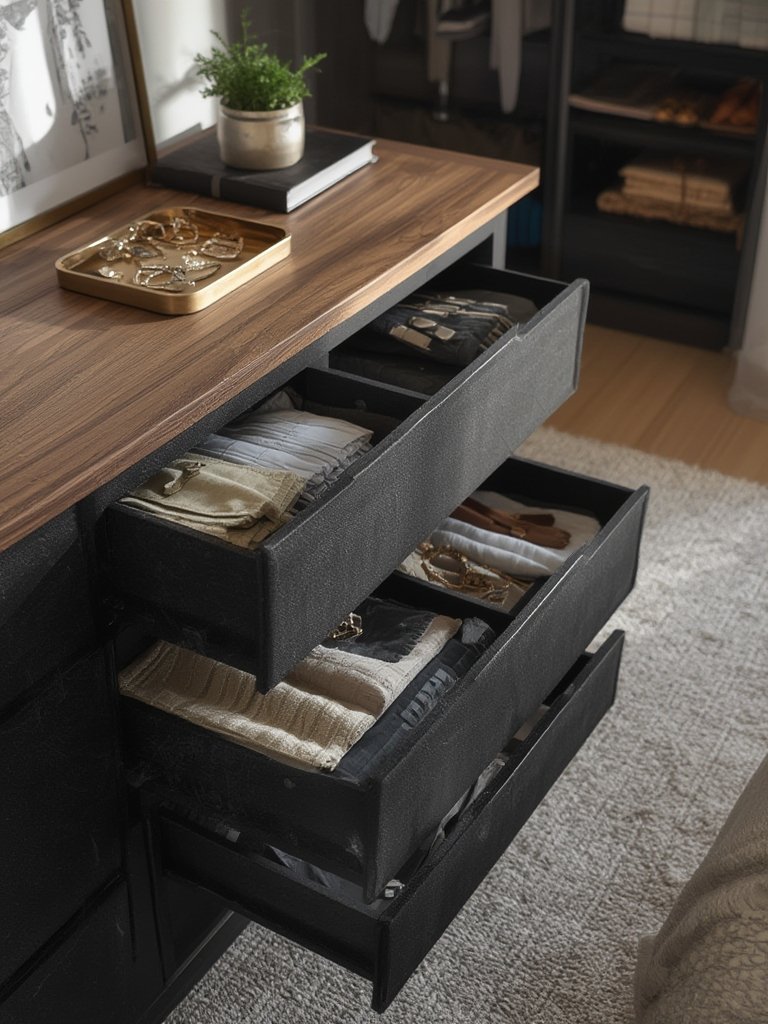 dresser organizer in action