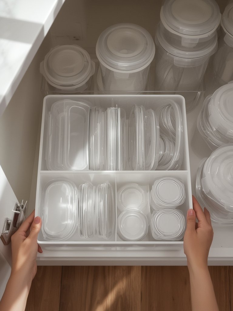 lid organizer in action
