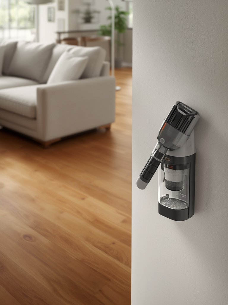 hand vacuum in action