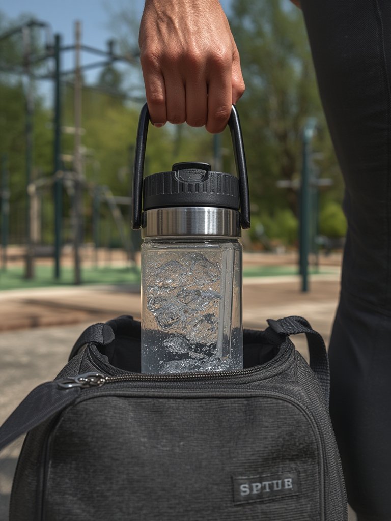 straw tumbler in action