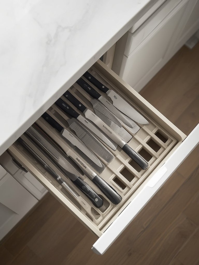 knife organizer in action