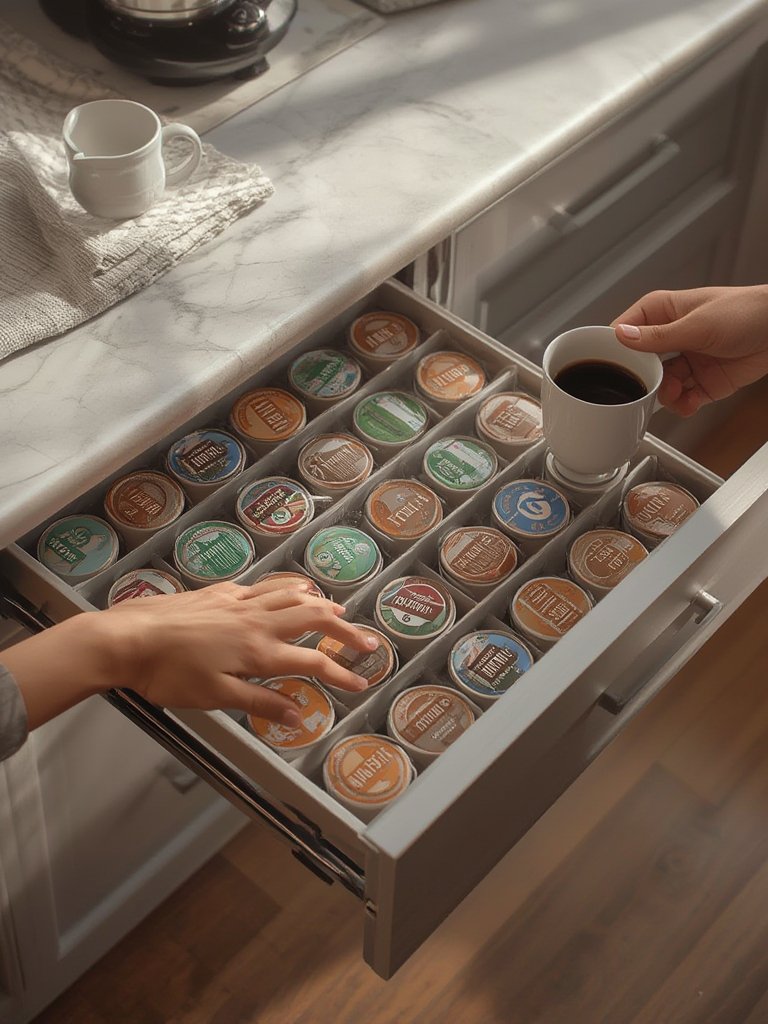 coffee organizer in action