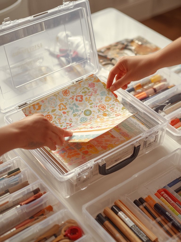 paper organizer in action